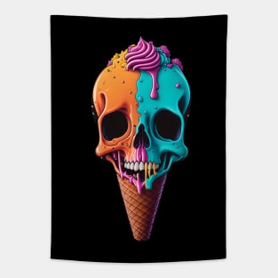 Ice Cream Skull Tapestry