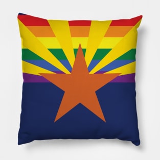 Rainbow Arizona Pride Flag Pillow