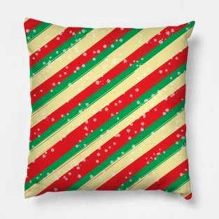 Colorful christmas pattern stripes Pillow