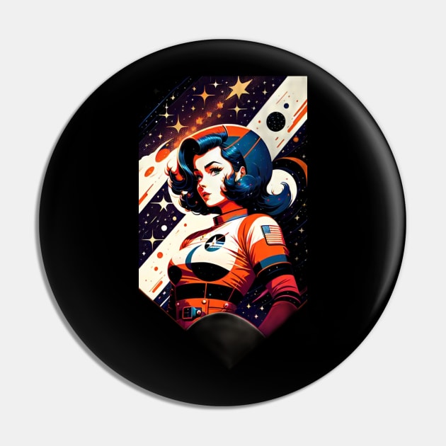 Space Pin Up Girl Pin by Doctor Doom's Generic Latverian Storefront