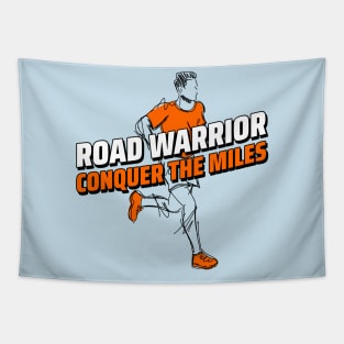 Road Warrior Conquer the Miles Distance Running Tapestry