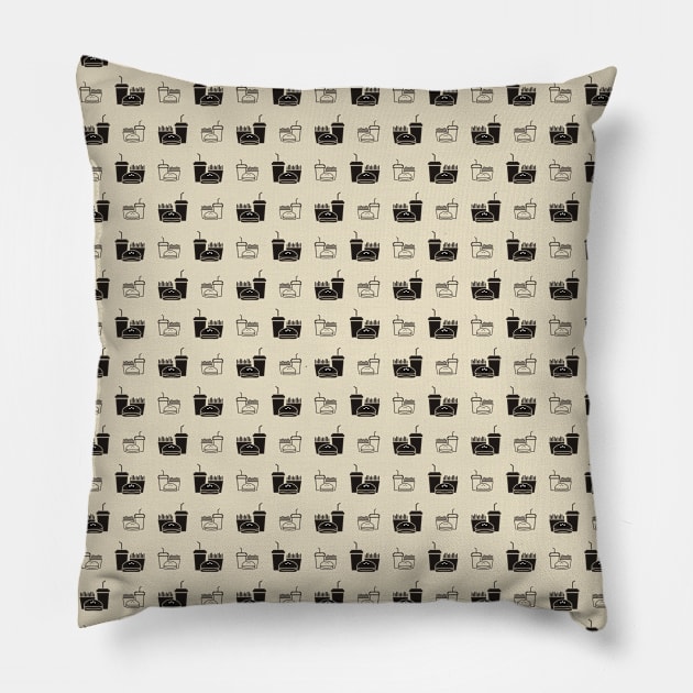 Pattern fast food Pillow by herubintang