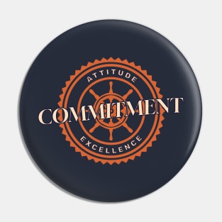 Attitude Commitment Excellence Pin