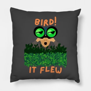 Bird Watcher with binoculars Pillow