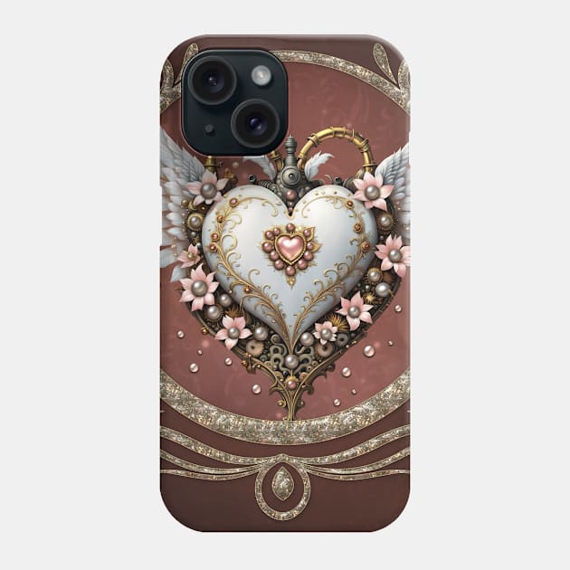 Wonderful elegant steampunk heart Phone Case by Nicky2342