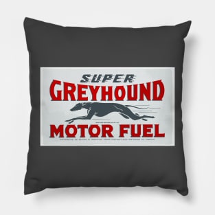 Super Greyhound Motor Fuel vintage sign Pillow