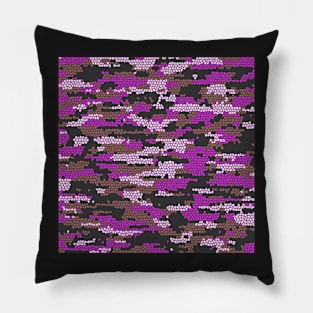 Camo Pattern - Purple Brown Pillow