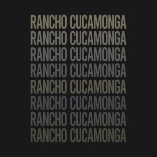 Gray Text Art Rancho Cucamonga T-Shirt