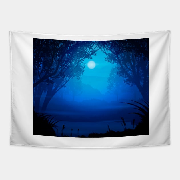 Blue forest Tapestry by timegraf