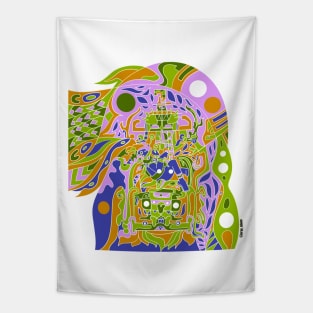 neon spaceman and craft ecopop Tapestry