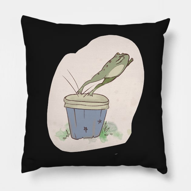 Gemini Frog Pillow by KaijuCupcakes