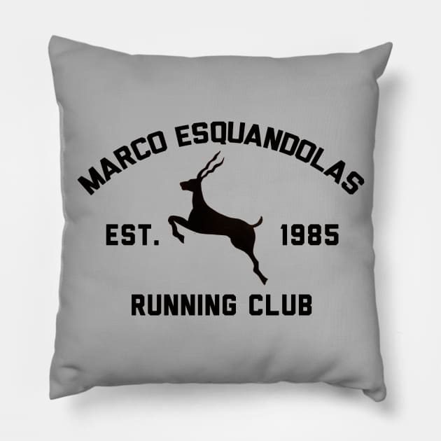 Marco Esquandolas Running Club Pillow by JonnysLotTees