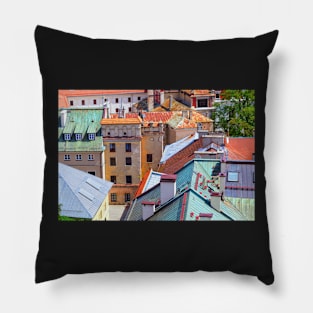 Colorful roofs Pillow