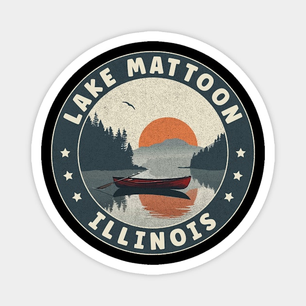 Lake Mattoon Illinois Sunset Magnet by turtlestart