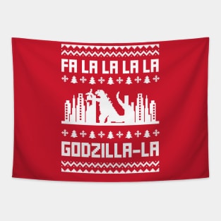 Ugly Christmas Sweater - Fa La La La La Godzilla La Red Tapestry