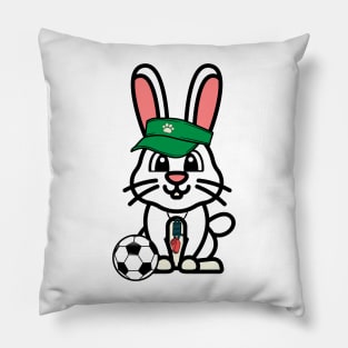 Funny bunny is a soccer coach Pillow