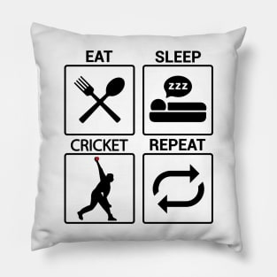 Cricket Evolution Bowler Batsman Player Fans Pillow