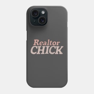 Realtor Chick // Retro Style Real Estate Typography Design Phone Case