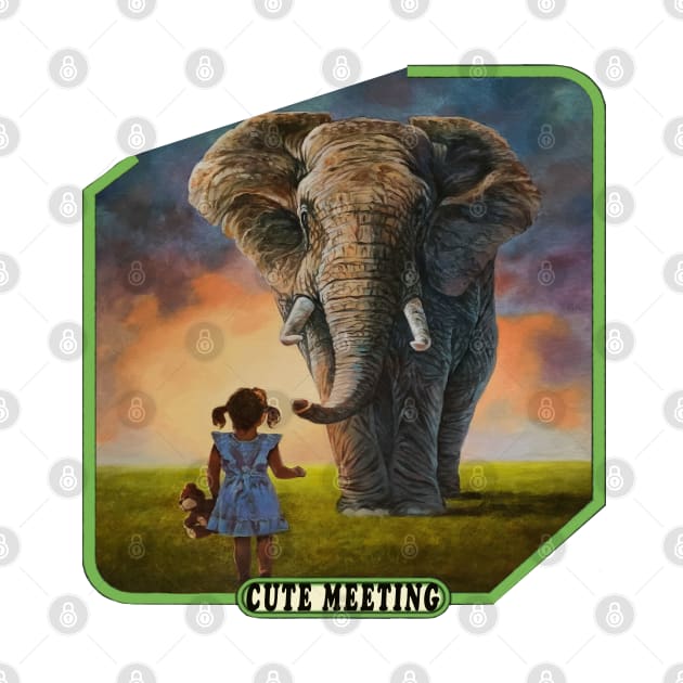 Girl and elephnat by Ilustradamus