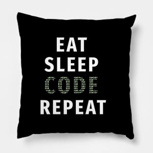 Eat Sleep Code Repeat Pillow