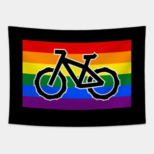 Rainbow Pride Flag for the Cyclists - LGBTQ+ Bike - Bicycle Pride Tapestry