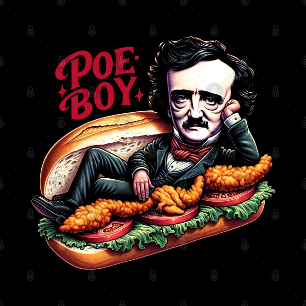 Edgar Allan Poe Funny Poe Boy Sandwich by Poe & Co. Lit