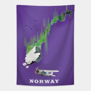 Norway Travel Map Tapestry