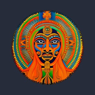New World Gods (34) - Mesoamerican Inspired Psychedelic Art T-Shirt