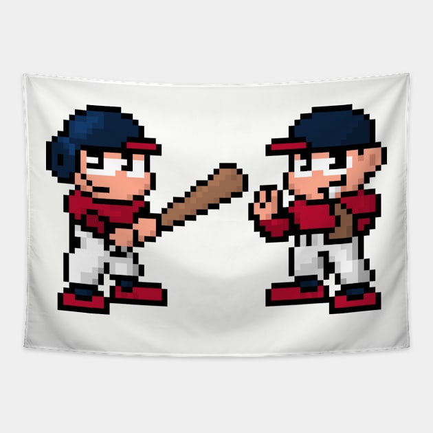 8-Bit Baseball Team - Atlanta Tapestry by The Pixel League