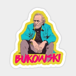 Charles Bukowski \/\/\/\ Original Punkstyle Design Magnet