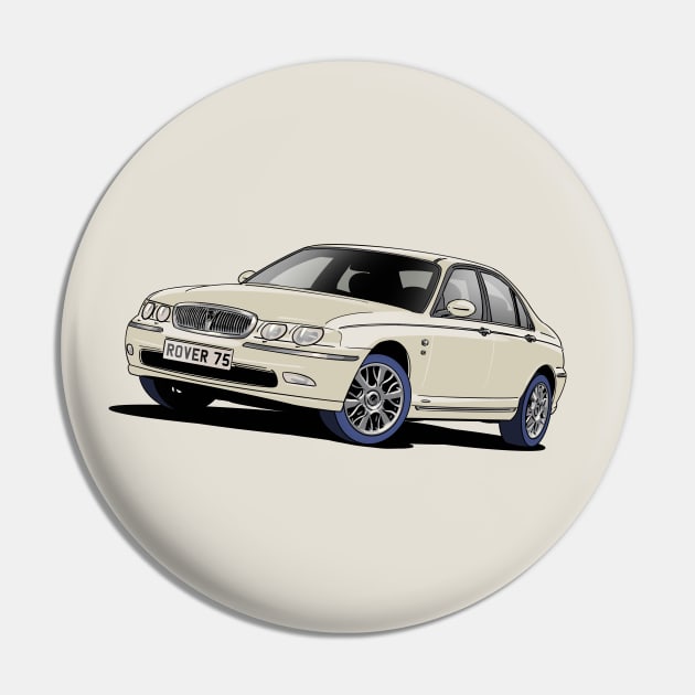 White Rover 75 Pin by Webazoot