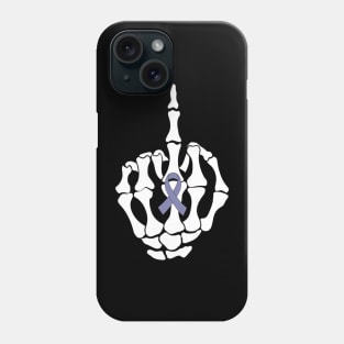 Fuck Esophageal Cancer Middle Finger Periwinkle Ribbon Phone Case