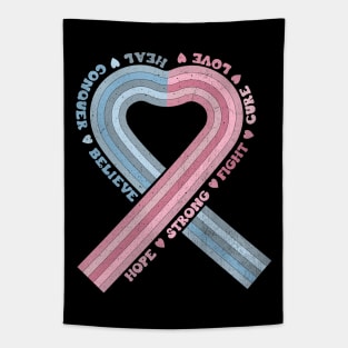 Infant Loss Awareness Pink and Blue Ribbon Tapestry