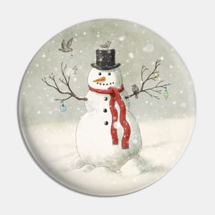 The Snowman Xmas Pin