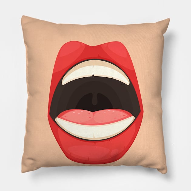 Anime Lip Pillow by aquariart