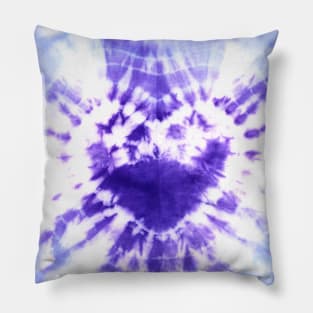Tie-Dye Purple Heart Pillow