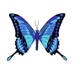 blue butterfly T-Shirt