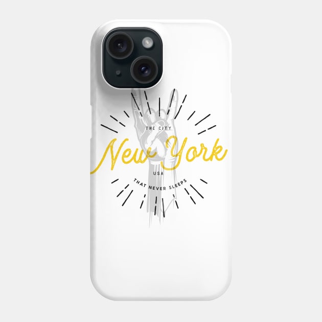 The City New York that never sleeps Phone Case by NJORDUR