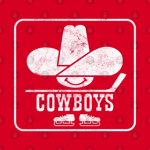 The Calgary Cowboys --- Hockey Team -- Vintage Look by CultOfRomance