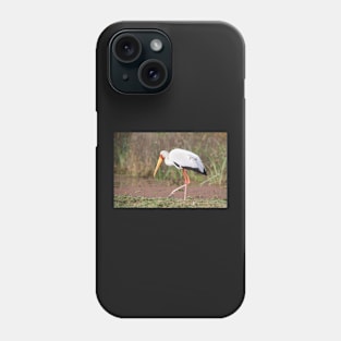 Yellow-billed Stork Feeding Phone Case