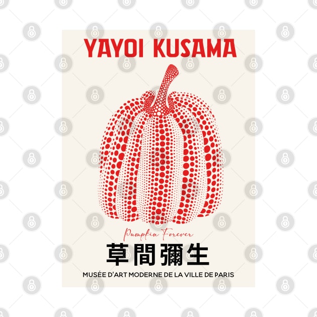 Yayoi Kusama Reworked Red Pumpkin Design by VanillaArt