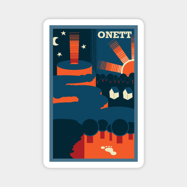 Onett Poster, Earthbound Magnet by nickfolz