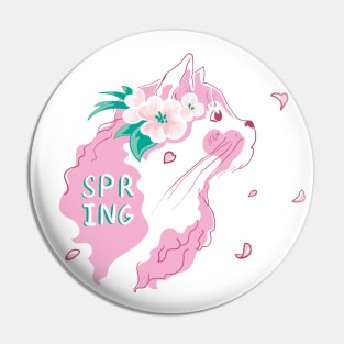 Spring Cat Pin