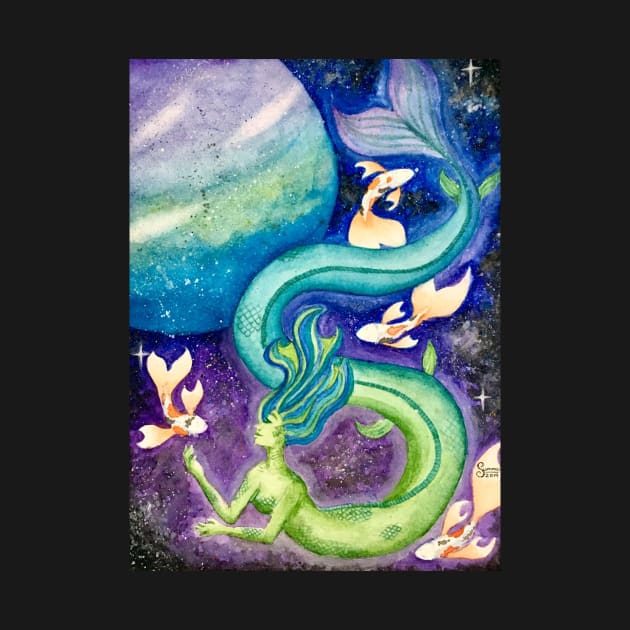 Pisces Astrological Sign Space Portrait by SStormes