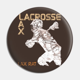 Lacrosse Player Lax Rat Pin