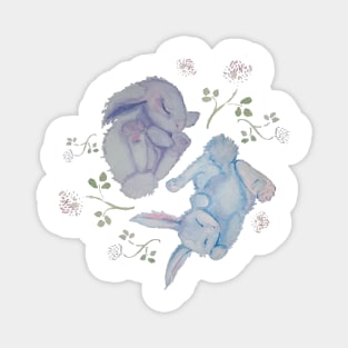 sleepy bunnies Magnet