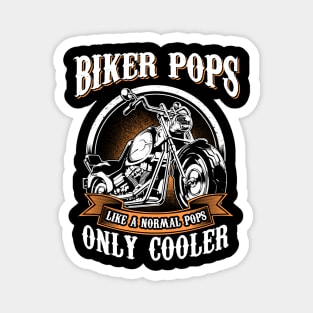 Only Cool Pops Rides Motorcycles T Shirt Rider Gift Magnet