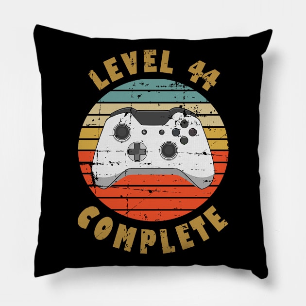 Level 44 Complete 44th Birthday Gift For Men Women Pillow by RW