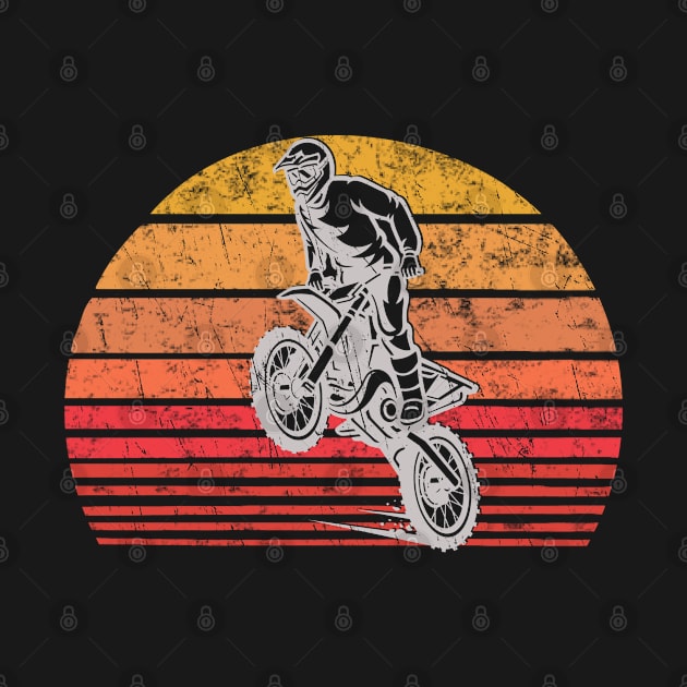 Vintage Dirt Bike Motocross Off-road Motorcycle Racing Sundown by pho702