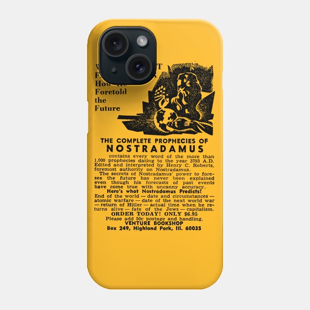 Nostradamus / Vintage Occultism Advertisement Phone Case by CultOfRomance